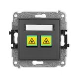 ICON Mechanizm gniazda światłowodowego/optycznego podwójnego grafitowy mat