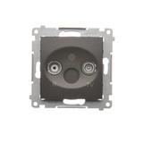 Simon 54 Gniazdo antenowe R-TV końcowe separowane tłum.1dB brąz mat