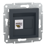 Asfora, gniazdo komputerowe RJ45 kat.5e, STP, bez ramki, antracyt