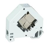 Adapter na szynie DIN dla jednego modułu Keystone jasnoszary