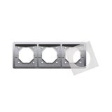 Simon Basic Standard Ramka 3-krotna do wersji bryzgoszczelnej IP44 z kompletem uszczelek stal inox BMR3B/21 KONTAKT