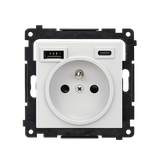 SIMON 55 WMDW-001114-114 Gniazdo wtyczkowe z zintegrowaną ładowarką USB C+A (moduł), 2.1 A, 5 V DC,