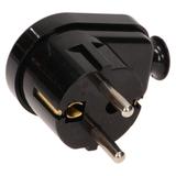 Wtyczka kątowa Schuko czarna WT-16U/CZARNY ORNO