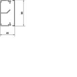 tehalit.LF Kanał elektroinstalacyjny PVC 40x90mm z przegrodą, biały