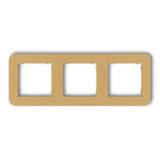 MINI Ramka uniwersalna potrójna zaokrąglona z tworzywa złoty