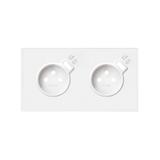 Simon 100 Panel 2-krotny: 2 gniazda z 2 zintegrowanymi ładowarkami USB SmartCharge 21 A biały mat