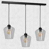 Milagro lampa wisząca Santiago Clear 3xE27 czarna MLP6608