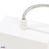 ROZETA SUFITOWA QUALIS 100x50x50 mm BIAŁA Z PRZEWODEM DEKORACYJNYM 1,5M