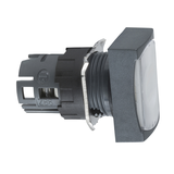 Harmony XB6 Przycisk płaski biały push push LED plastikowy prostokątny ZB6DF1 Schneider