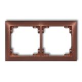 DECO Ramka uniwersalna podwójna z tworzywa DECO Soft brązowy metalik