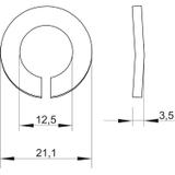 DIN 128 A M12V4A, Podkładka sprężysta