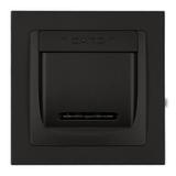 DECO Łącznik hotelowy z ramką uniwersalną pojedynczą z tworzywa DECO czarny mat