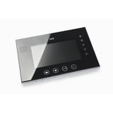 wideodomofon: monitor 7" kolorowy z pamięcią, port karty SD, plastik/aluminium, czarny + zasilacz