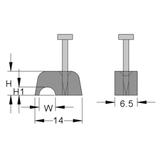 Uchwyt mocujący flop 4,1 mm jasno szary