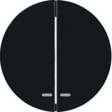 BERKER R.1/R.3 Klawisze z przezroczystą soczewką do łącznika dwuklawiszowego czarny 16272045 HAGER