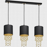 lampa wisząca Almeria 3xE27 czarno/złota MLP64400 Milagro