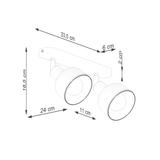 Plafon ELBA 2 czarny