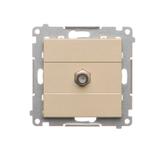 Simon 55 Gniazdo antenowe typu /F/ pojedyncze Do instalacji indywidualnych Szampański mat