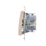 Simon 54 Łącznik świecznikowy do wersji IP44 10A 250V szybkozłączka kremowy *Posiada wkładkę uszczelniającą pod klawisze DU1W DW5B.01/41 KONTAKT