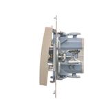 Simon 54 Przycisk pojedynczy zwierny bez piktogramu 10A szybkozłączka złoty mat