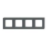 MINI Ramka uniwersalna poczwórna z tworzywa grafitowy mat