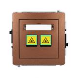 DECO Mechanizm gniazda światłowodowego/optycznego podwójnego brązowy metalik