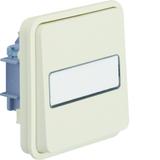 BERKER W.1 Łącznik jednobiegunowy przyciskowy z podświetleniem z polem opisowym IP55 biały 50413512