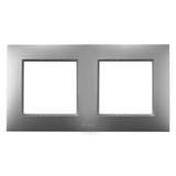 ARIA Ramka podwójna do łączników IP-44 - kolor srebro