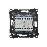 Simon 55 Przycisk zwierny poczwórny 10 AXm szybkozłączka Jasnoszary mat