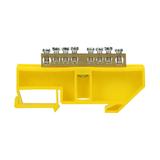 Listwa zaciskowa PE na szynę TH35 8 przewodów żółta OR-LZ-8204/8/Y ORNO