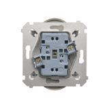 Simon 54 Gniazdo bez uziemienia z przesłonami podwójne 16A z. śrub. złoty mat *Do ramek S54 PREMIUM