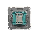 Simon Basic Łącznik roletowy trójpozycyjny 1-0-2 srebrny mat BMZW1K.01/43 KONTAKT