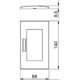 AR45-BF2 AL, Ramka Modul 45, podwójna