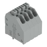 listwa zaciskowa do pł. drukowanych 4-bieg. szara raster 2,54 mm /100szt./ WAGO