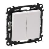 VALENA LIFE PRZYCISK PODWÓJNY PRZEŁĄCZY NO/NC BIAŁY 6 A - 250 V~, Legrand