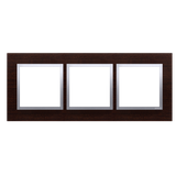Simon 54 Nature Ramka 3-krotna Nature-Drewno, SREBRNE WENGE,