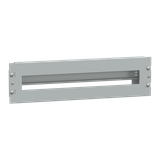 Panel przedni pod aparaturę modułową 19, 3U, blacha stalowa, RAL7036