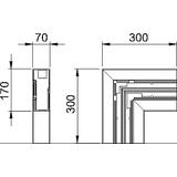 GK-F70170CW, Naroże płaskie GK- F70170