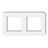 MINI Ramka uniwersalna podwójna zaokrąglona z tworzywa biały mat