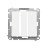 Simon 55 Przycisk zwierny potrójny szybkozłączka Biały mat