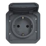 NOWE PLEXO - GN. SCHUKO 2P+Z ZACISKI ŚRUBOWE MECHANIZM 16A-250V ANTRACYT 069839L LEGRAND