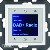 Berker B.Kwadrat/B.3/B.7 B.x Radio Touch podtynkowe DAB+ Bluetooth biały połysk  30848989 HAGER
