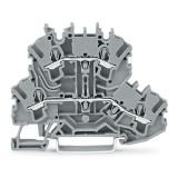 Złączka szynowa 2-piętrowa 2,5mm2 szara L/L /50szt./ WAGO