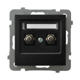 AS Gniazdo ekwipotencjalne podwójne - kolor czarny metalik