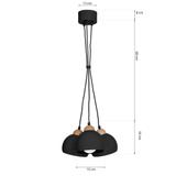 Milagro lampa wisząca Dama Black 3xE27 MLP6580