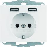 "K.1 Gniazdo SCHUKO z gniazdem ładowania USB 2,4 A