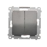 Simon 54 Łącznik świecznikowy do wersji IP44 10A 250V szybkozłączka antracyt *Posiada wkładkę uszczelniającą pod klawisze DU1W DW5B.01/48 KONTAKT