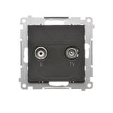 Simon 55 Gniazdo antenowe R-TV przelotowe 10dB 1x Wejście: 5÷862 MHz Czarny mat