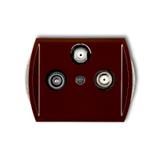 TREND Mechanizm gniazda abonenckiego 2 wyjścia SAT + TV brązowy