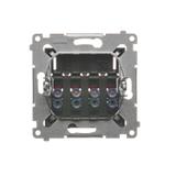 Simon 54 Gniazdo głośnikowe 4-krotne Przekrój przewodów dla wejścia i wyjścia 25 mm2 antracyt